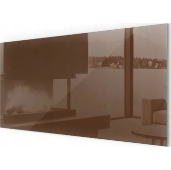 Obraz Tvrzené sklo pod kamna, ocelové, volně stojící, barva hnědá, 100x50 cm