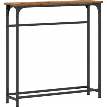 Konferenční stolek Industriální konzolový stolek 75 x 19,5 x 75 cm, barva staré dřevo