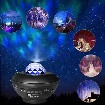 Projekční technika PROJEKTOR NOČNÍ OBLOHY S BLUETOOTH REPRODUKTOREM, DYNAMICKÉ SVĚTELNÉ EFEKTY