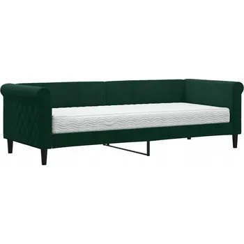 Ložnice Čalouněná jednolůžková postel VidaXL 80x200 cm, odstíny zelené