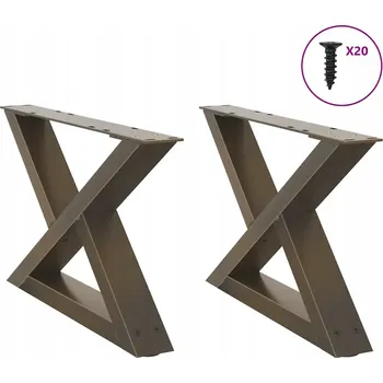 Stolová podnož Nohy ke konferenčnímu stolku 2 ks. Přírodní ocel Ocel