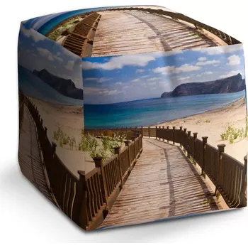 Taburet Sablio Taburet Cube Chodníček na pláž: 40x40x40 cm