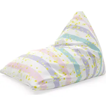 Sedací pytel Sablio Sedací vak Triangl Pruhy a tečky štětcem: 120 x 100 x 100 cm