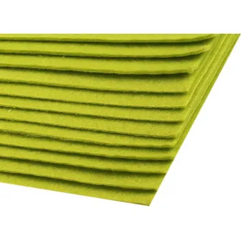 Nástroj na niť a příze Látková dekorativní plsť / filc 20x30 cm, střední, 3 (F18) zelená jablková