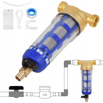 Filtrace vody SAMOČISTICÍ MOSAZNÝ FILTR NA VODU 3/4 x 1 SÍŤOVÝ PŘEDFILTR, ROBUSTNÍ