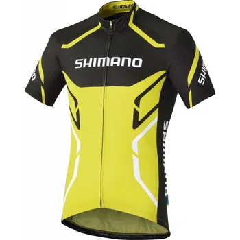 cyklistický dres dres krátký pánský Shimano PRINT žlutý