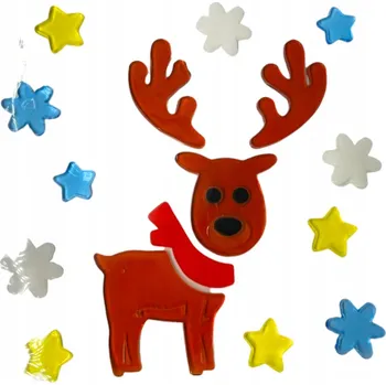 Vánoční dekorace Vánoční dekorace Samolepky na skleněné zrcadlo gelové dlaždice Sob