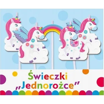 Dortová svíčka Id_2436 SVÍČKA Narozeninové svíčky JEDNOROŽEC UNICORN sada 5 kusů na dort