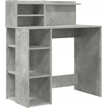 Psací stůl Psací stůl betonově šedý 90 x 48 x 101,5 cm se 4 policemi