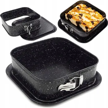 Forma na pečení Forma Na Dort, čtvercová forma na pečení dortů, 27,5 x 27,5 x 6,8 cm