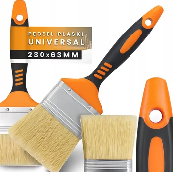 Malířský štětec ŠTĚTEC PLOCHÝ 63 mm UNIVERZÁLNÍ MALÍŘSKÝ na Stěny Dřevo Laky Barvy Z1-T