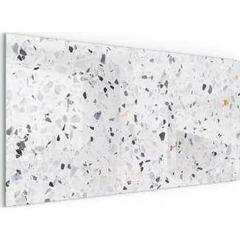 Krbová kamna Skleněná podložka pod kamna Kamna žáruvzdorná, vzor kamene s částečkami