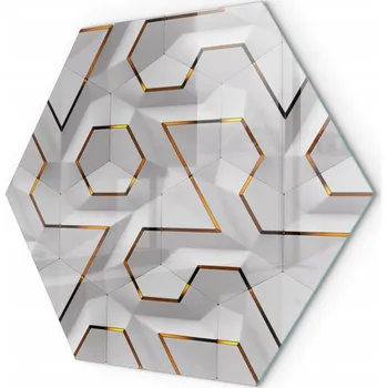 Obraz Tvrzená skleněná základna pro Kamna Kozu Krb Geometrický 3D vzor h40