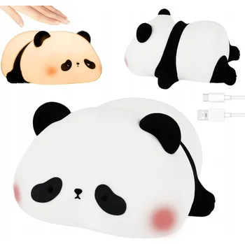 Lampička SILIKONOVÁ NOČNÍ LAMPA PRO DĚTI MĚKKÁ LED USB PANDA LAMPIČKA 1200mAh