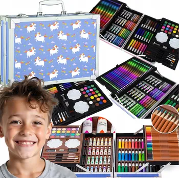 Výtvarná sada UMĚLECKÁ SADA PRO MALOVÁNÍ PRO DĚTI DEN JEDNOROŽCI KONĚ DÁREK