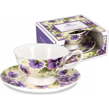 Šálek na čaj 200 ml + podšálek Bratky - Carmani