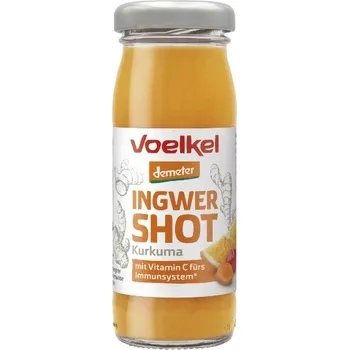 Voelkel Shot zázvor a kurkuma 95 ml bio DEMETER VEGAN Množství: 4 ks