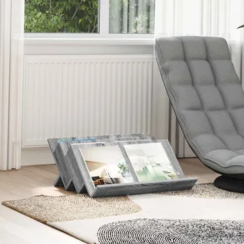 Příborník do zásuvky vidaXL Regál na časopisy s policí Šedá Sonoma 65 x 53 x 28,5 cm