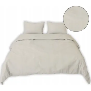 Povlečení Sada povlečení 160x200 cm 2x 70x80 cm HLADKÁ COMFORT 3dílná BÉŽOVÁ Béžová