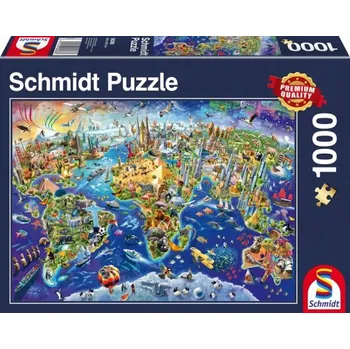 Puzzle Schmidt Spiele Puzzle 1000 dílků PQ Puzzle 1000 Objevování světa