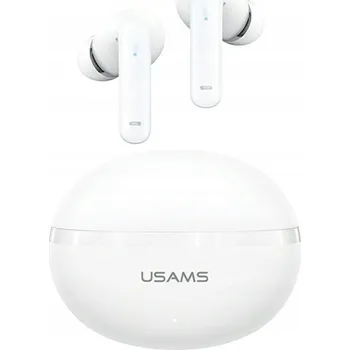 Sluchátka Bluetooth sluchátka USAMS Echo E02 TWS ANC+ENC bezdrátová bílá