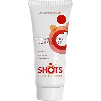 Lubrikační gel Vodní lubrikant bezbarvý Shots s příchutí jahody 100 ml