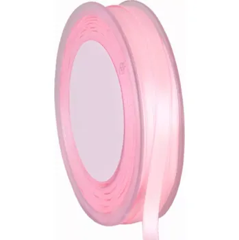 Stuha Oboustranná saténová stuha 6 mm x 50 m růžová