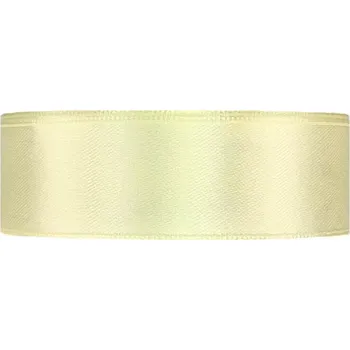 Stuha Saténová stuha oboustranná 25m x 25mm vanilková