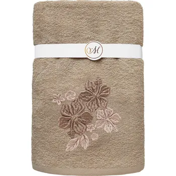 Ručník Sada 3 ks bavlněných ručníků Maribella 004 béžová/ibišek