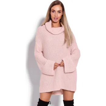 Dámský svetr Dámský dlouhý svetr 70012 - PeeKaBoo UNI starorůžová