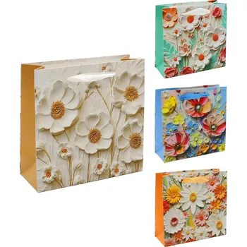 Dárková taška Junior Dárková taška 2049 Flowers, velikost S 14,5 x 6 x 15 cm (mix 4 vzorů)