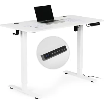 Psací stůl Elektricky výškově nastavitelný pracovní stůl 120x60 bílý - ModernHome JNI-D45A-5-1