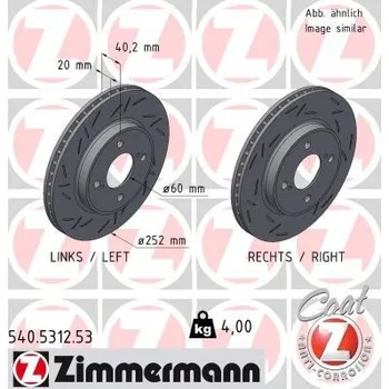 Brzdový kotouč Brzdový kotouč ZIMMERMANN 540.5312.53