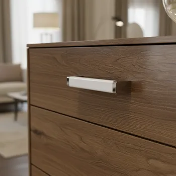 Nábytkové kování Gamet Úchytka IBIS Bílá / chrom 256 mm