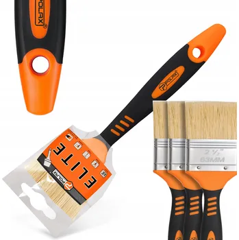 Malířský štětec 3x PLOCHÝ ŠTĚTEC 63 mm MALÍŘSKÝ NA VODOU ŘEDITELNÉ BARVY A LAKY Univerzální Z1-P