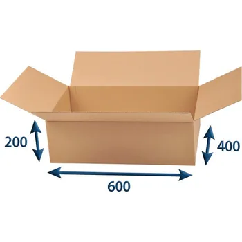 Obalový materiál 25 ks - Kartonová krabice 600x400x200 3VVL klopová