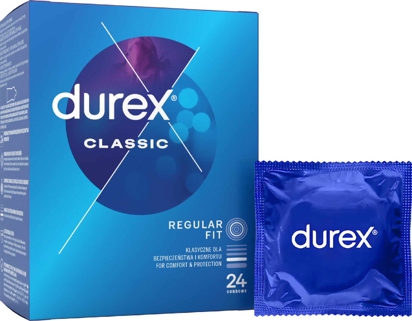 Durex Classic - klasické kondomy (24 ks)