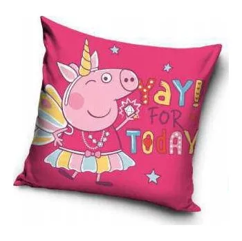 Polštář Povlak na polštář Prasátko Peppa Yay 40x40 cm