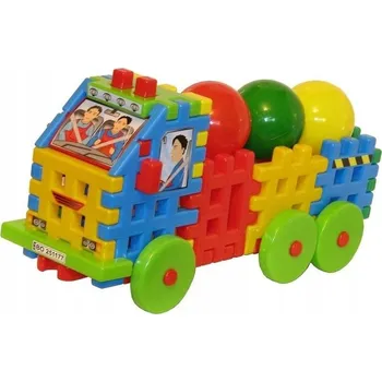 ostatní stavebnice VZDĚLÁVACÍ Senzorická Hračka Stavebnice pro batolata na stavbu NÁKLADNÍHO VOZU