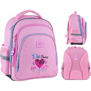 Školní batoh Vícekomorový Školní batoh GoPack růžový 15 l