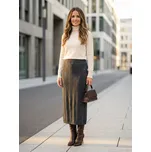 Dámská sukně KIXMI ORIA TMAVĚ ŠEDÝ MELÍR M