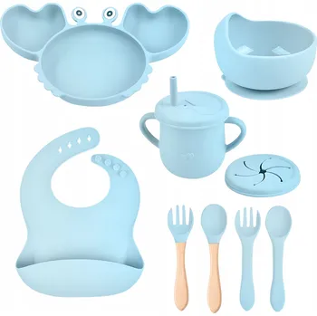 Sada nádobí Sada silikonového nádobí Renew Force béžová, 9 dílů s přísavkou