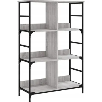 Knihovna Regál na knihy 78,5 x 33 x 117,5 cm šedý dub sonoma, ocelový