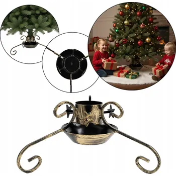 Stojánek na vánoční stromek STOLEK NA VÁNOČNÍ STROMEK S MISKOU MALÝ 80 mm NÁDRŽ KVĚTINÁČ POD STROMEČEK