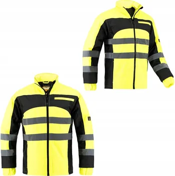 pracovní bunda PRACOVNÍ ZIMNÍ BUNDA PÁNSKÁ ŽLUTO-ČERNÁ S MANŽETAMI NA RUKÁVECH XL