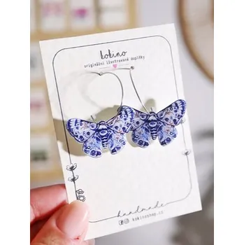 Náušnice Náušnice MŮRA v PORCELÁNU visací - kokino