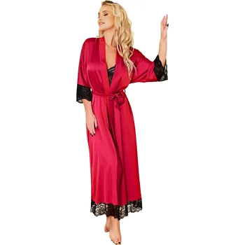 Dámský župan SUMATRSKÝ ŽUPAN vzdušný, zavázaný peignoir L, vínový, Velikonoce dárek