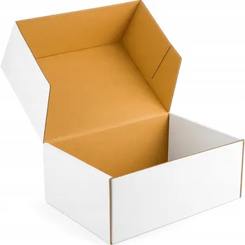 Karton Kartonová krabice skládací bílá 300x200x100 mm – sada 200 ks 3vrstvá vlna E 370g BenOli