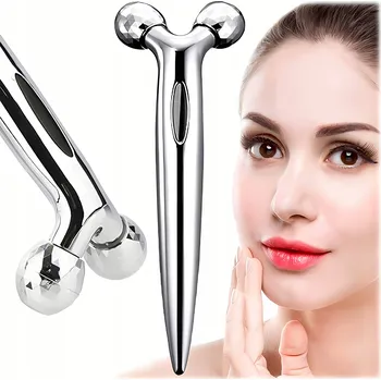 Masážní přístroj MASÁŽNÍ PŘÍSTROJ PŘÍSTROJ NA OBLIČEJ A TĚLO ROLLER ZPEVŇUJÍCÍ KOVOVÝ OTOČNÝ 3D