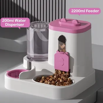 Miska pro psa Automatická miska 2v1 na jídlo a vodu pro kočky a psy, protiskluzová